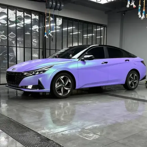 BMW Gloss Ceramics Lavender Blue Car Vinyl Wrap review 