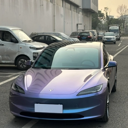 Fantasy Metallic Gray Purple Car Vinyl Wrap review 