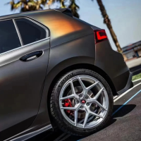 PET Neon Electroplated Tungsten Steel Grey Car Vinyl Wrap review 1