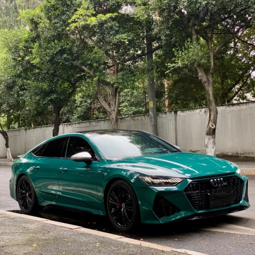 Gloss Audi Hell Green Car Vinyl Wrap review 