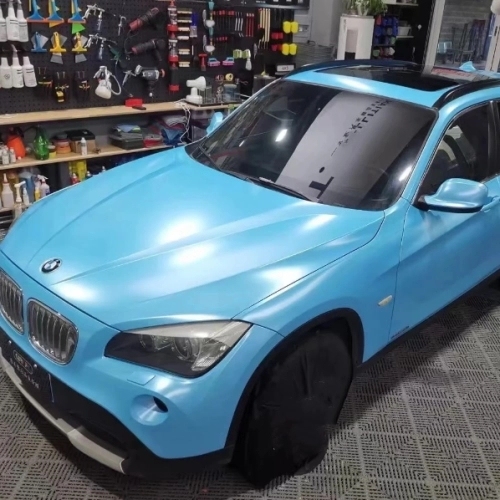 Matte Metallic Sky Blue Car Vinyl Wrap review 