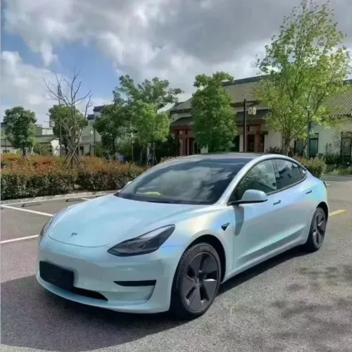Rainbow Holographic Ocean Blue Car Vinyl Wrap review 