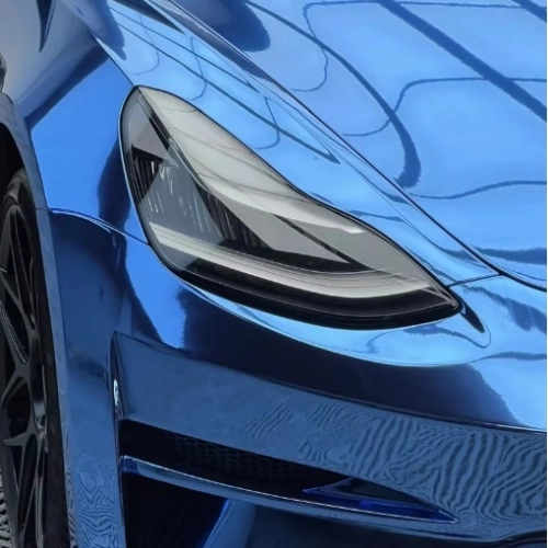 Chrome Mirror Blue Car Vinyl Wrap review 