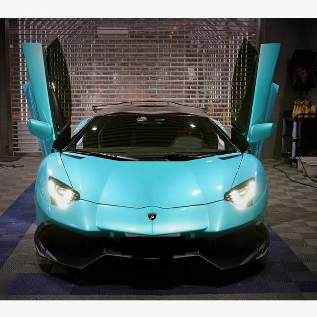 Gloss Metallic Paint Ocean Blue Car Vinyl Wrap review Mhewu