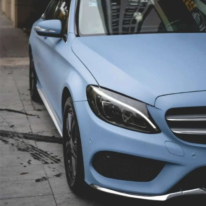 Matte Flat China Blue Car Vinyl Wrap  review Bghdeu