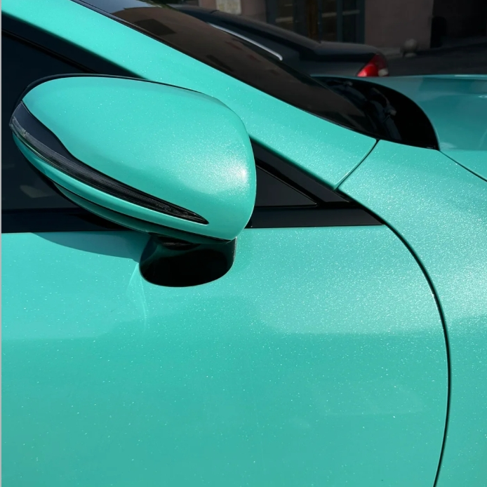 Super Gloss Sparkle Tiffany Car Vinyl Wrap review Kgbeyw