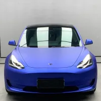 Matte Chrome Blue Car Vinyl Wrap review 0