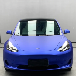 Matte Chrome Blue Car Vinyl Wrap review Keys
