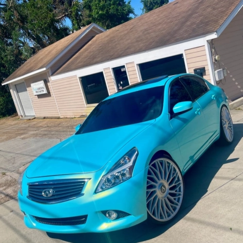 Magic Gold Blue Car Vinyl Wrap review 