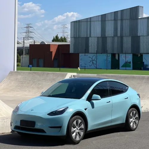 Gloss Meisen Blue Car Vinyl Wrap review 