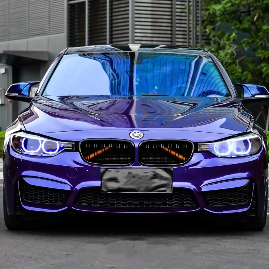 BMW Gloss PET Royal Indigo Blue Car Vinyl Wrap review Peufg