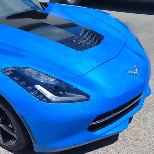 Sparkle Blue Car Vinyl Wrap review Puef