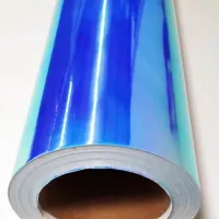 Rainbow Chrome Blue Car Vinyl Wrap review 0