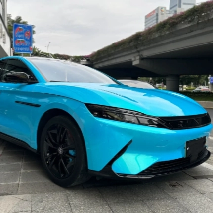 Magic Gold Sky Blue Car Vinyl Wrap review 