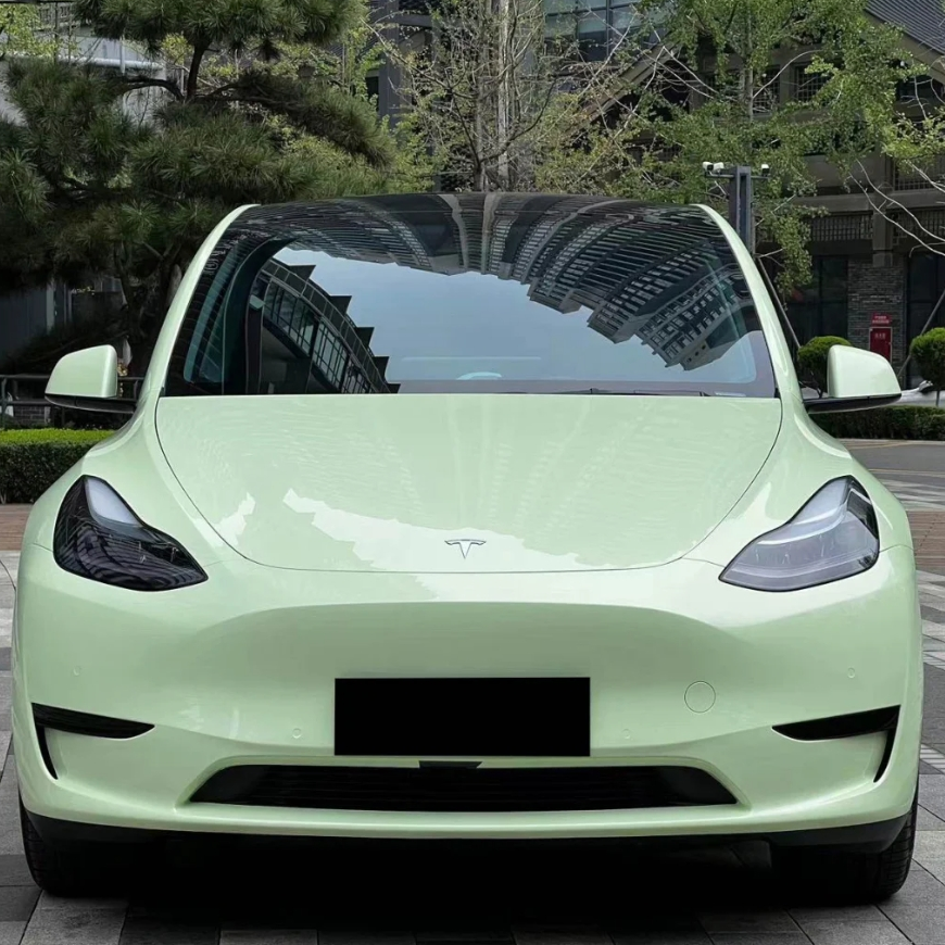 Super Gloss Macaron Green Car Vinyl Wrap review Keyfv