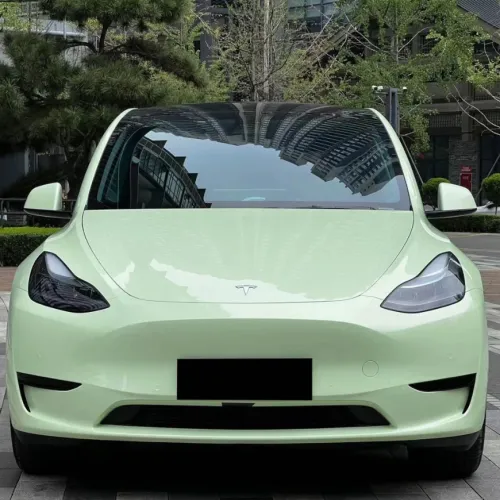 Super Gloss Macaron Green Car Vinyl Wrap review 
