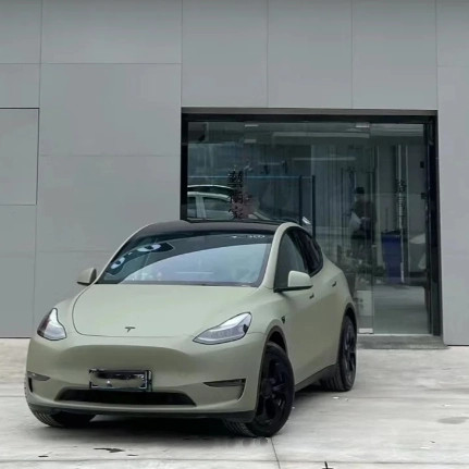 Matte Flat Khaki Green Car Wrap Car Vinyl Wrap  review 