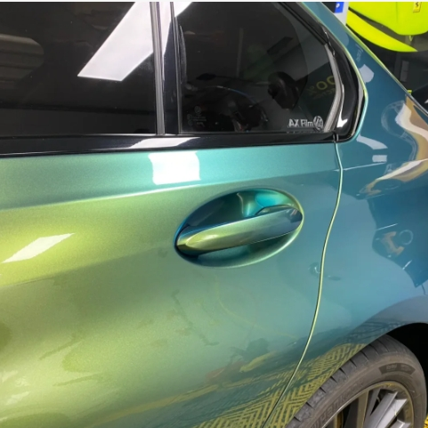 Glossy Chameleon Jungle Green Car Vinyl Wrap review 0