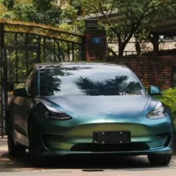Matte Chameleon Spring Green Car Vinyl Wrap review Agun