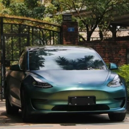 Matte Chameleon Spring Green Car Vinyl Wrap review 