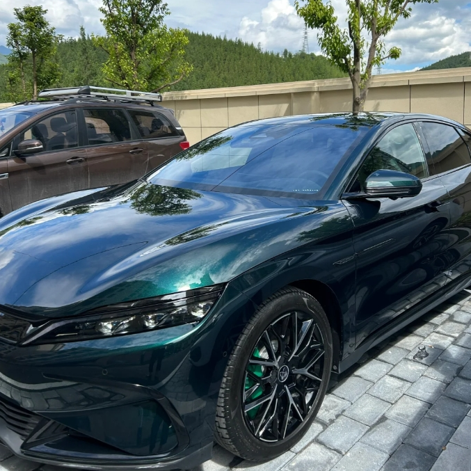 PET BYD Gloss Qianshan Midnight Green Car Vinyl Wrap review Fufc