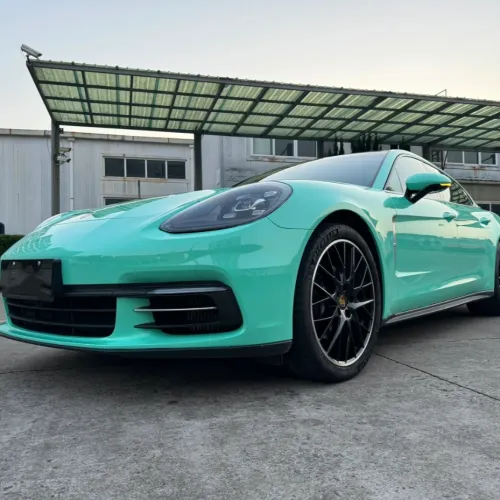 Porsche Gloss Mint Green Car Vinyl Wrap review 