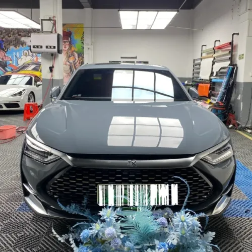 Gloss Crystal Cement Grey Car Vinyl Wrap review 