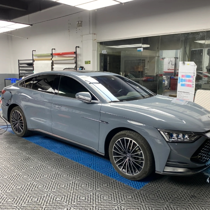 Gloss Crystal Cement Grey Car Vinyl Wrap review Qbdsweu 02