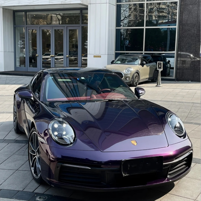 PET Gloss Metallic Midnight Purple Car Vinyl Wrap review Aftyy 01