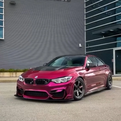 PET Glossy Metallic Rubellite Purple Vinyl Wrap review 