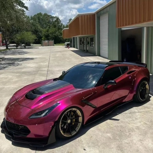 PET Glossy Metallic Rubellite Purple Vinyl Wrap review 