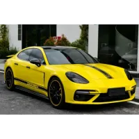 Glossy Crystal Maize Yellow Car Vinyl Wrap review 3