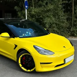 Glossy Crystal Maize Yellow Car Vinyl Wrap review Tdfjj 01