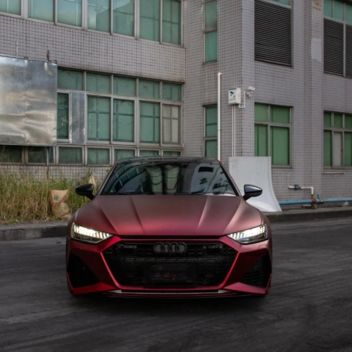 Benz Matte PET Metallic Romance Red Car Vinyl Wrap 2 review 