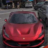 PET Benz Matte Metallic Romance Red Car Vinyl Wrap review 0