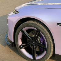 Twin-Color Silver Purple Car Vinyl Wrap  review 1
