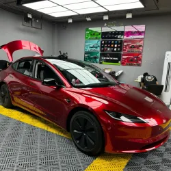 Gloss Metallic Cherry Red Car Vinyl Wrap review Gfdesrt