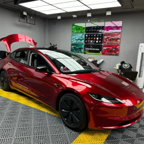 Gloss Metallic Cherry Red Car Vinyl Wrap review 