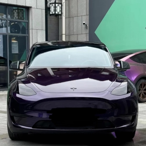 PET Gloss Metallic Midnight Purple Car Vinyl Wrap review 