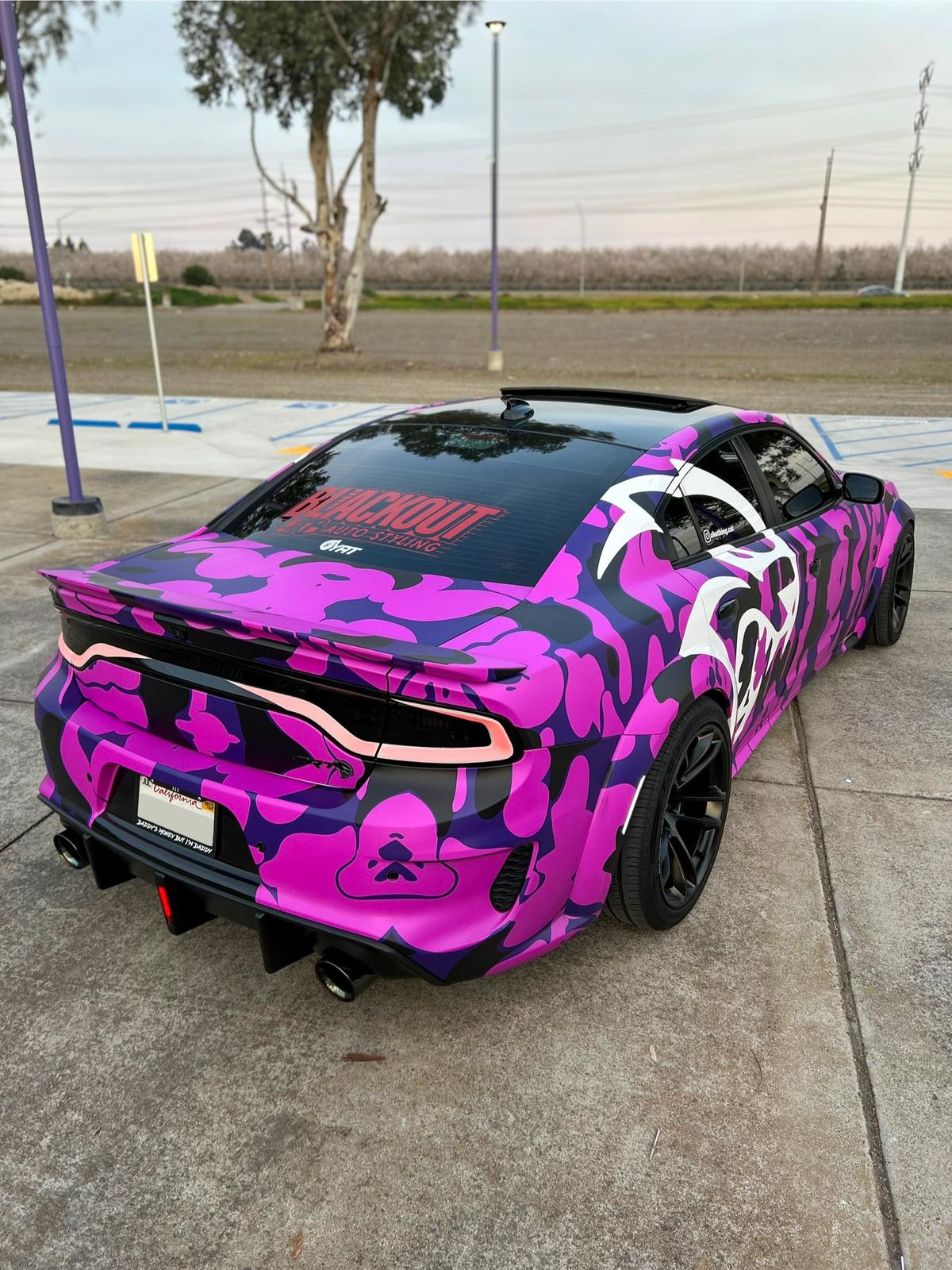 Hellcat Purple Camo Custom Car Vinyl Wrap review fhaet 03