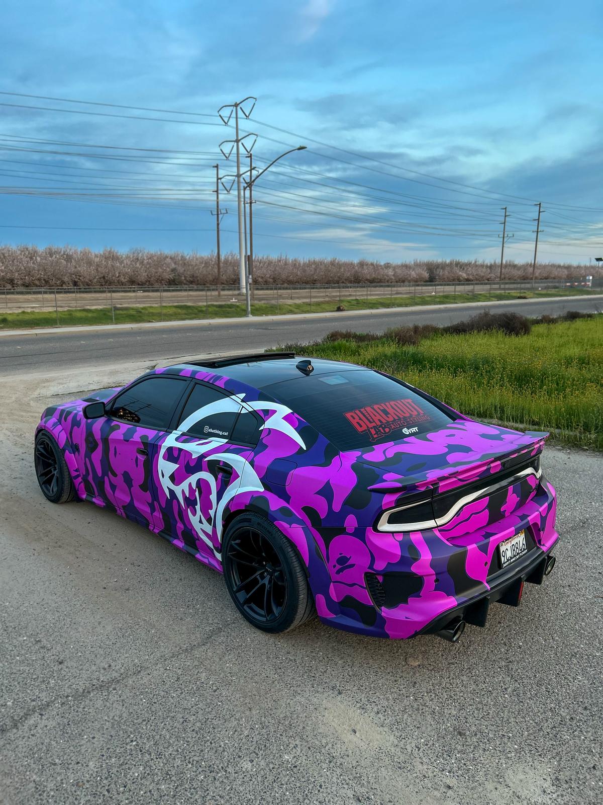 Hellcat Purple Camo Custom Car Vinyl Wrap review fhaet 04