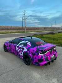 Hellcat Purple Camo Custom Car Vinyl Wrap review 3