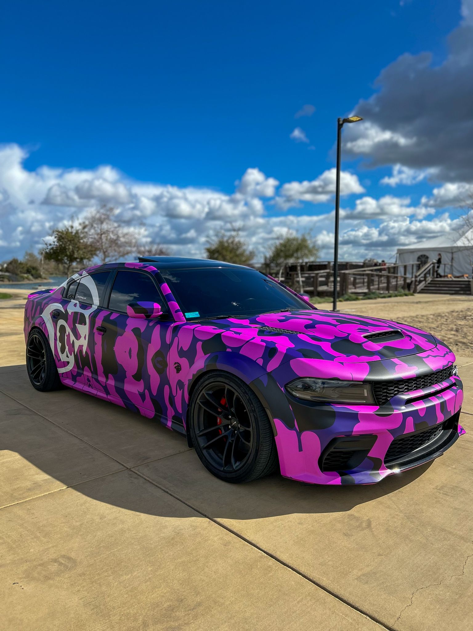 Hellcat Purple Camo Custom Car Vinyl Wrap review fhaet 05