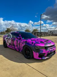 Hellcat Purple Camo Custom Car Vinyl Wrap review 4