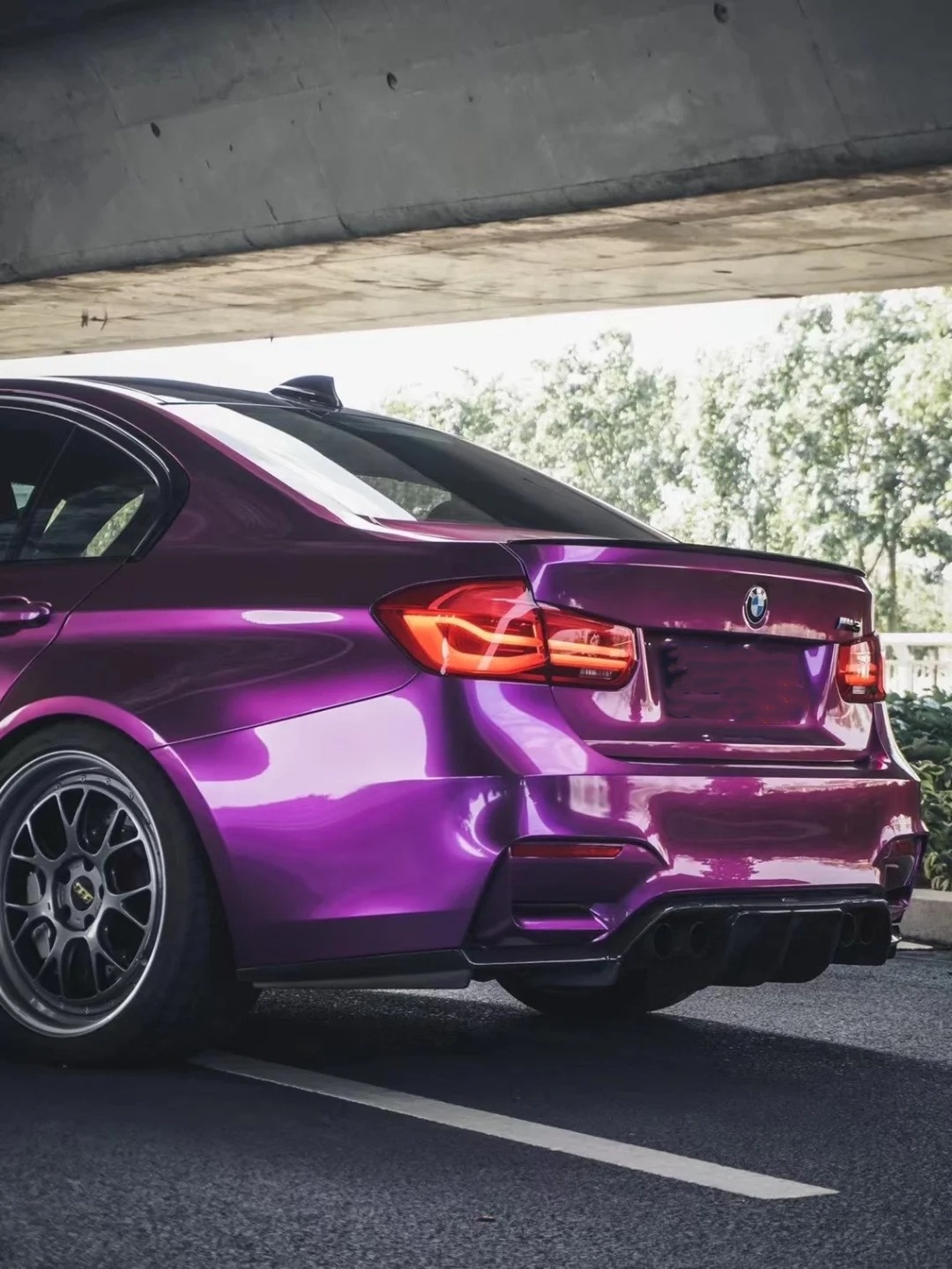 Gloss Metallic Grape Purple Car Vinyl Wrap review drammp 03