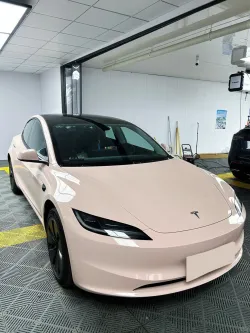 Super Gloss Pale Pink Car Vinyl Wrap review YUUI