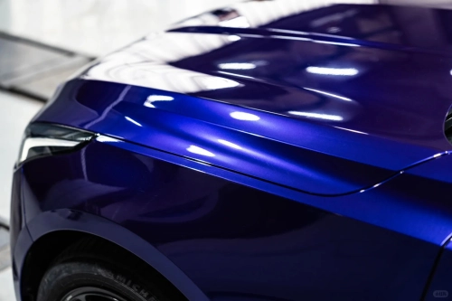 BMW Gloss PET Royal Indigo Blue Car Vinyl Wrap review 