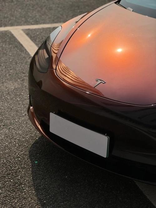 PET Gloss Shifting Red to Black Car Vinyl Wrap review 