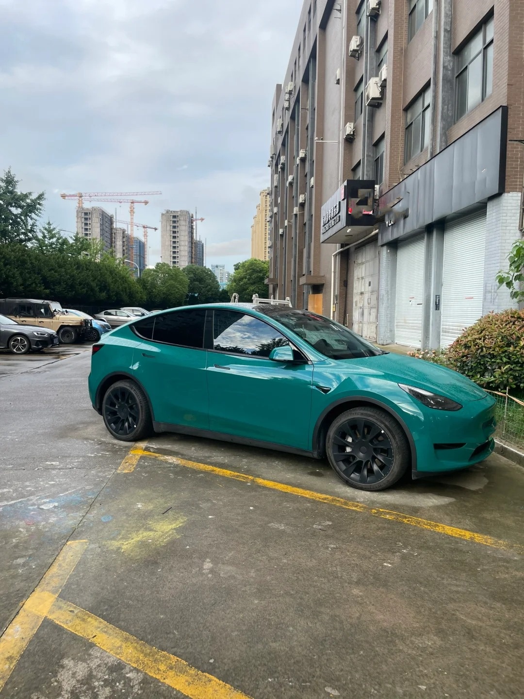 Super Gloss Pine Green Car Vinyl Wrap review biliyyy 02