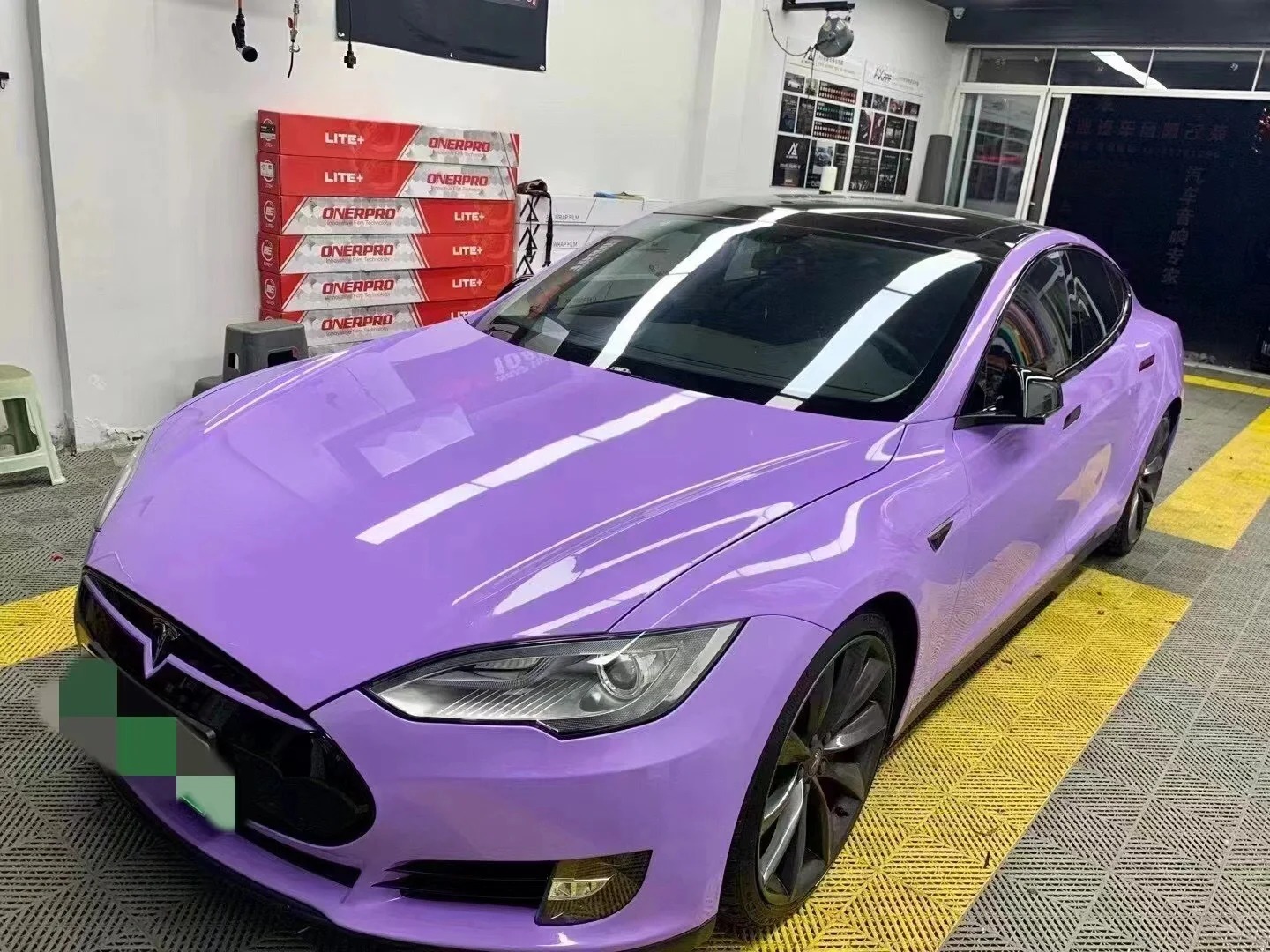 Super Gloss Lavender Purple Car Vinyl Wrap review miiao 01